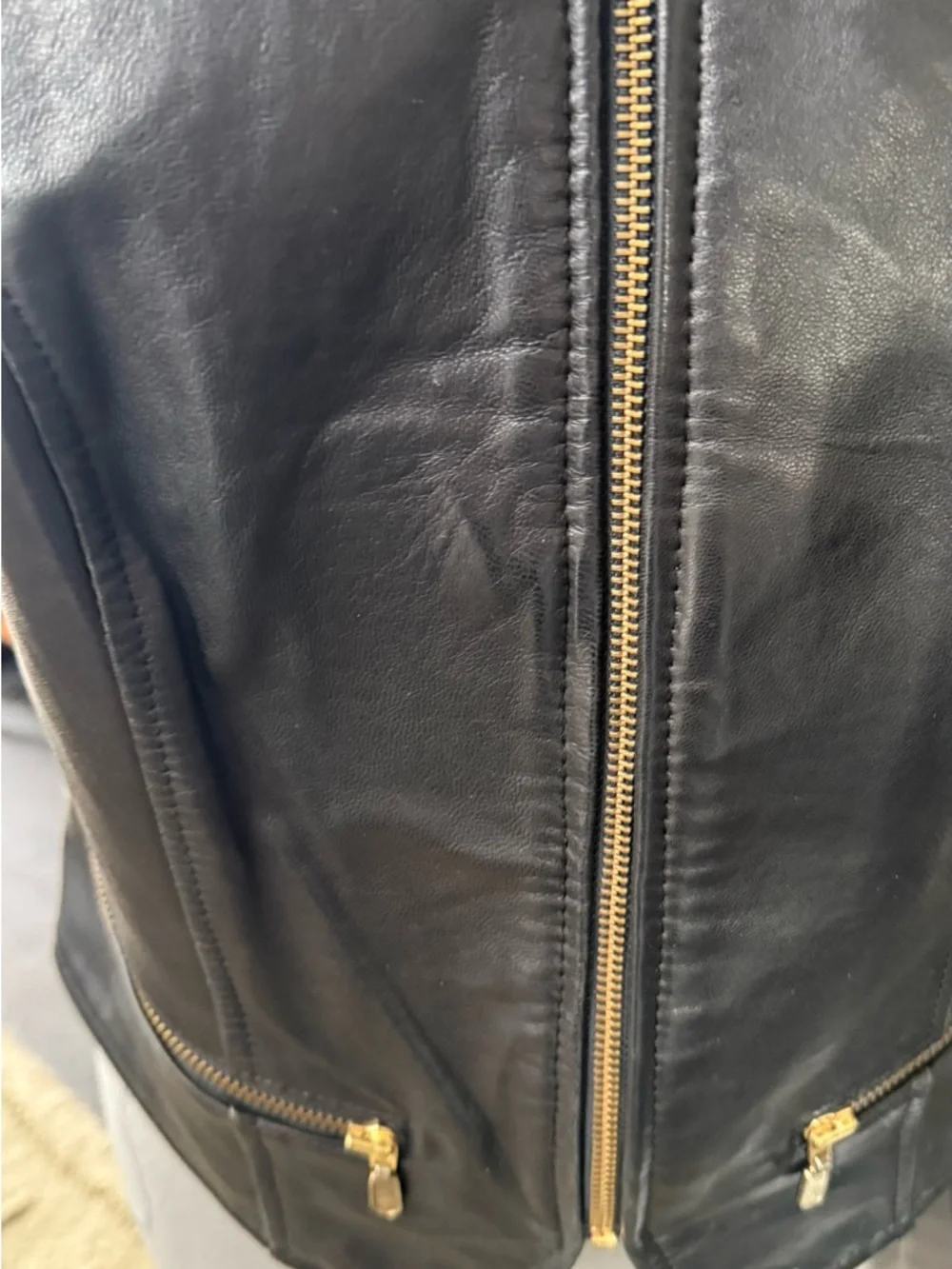 Attitude PEGABO Black Leather Jacket - P/S - Picture 2 of 6
